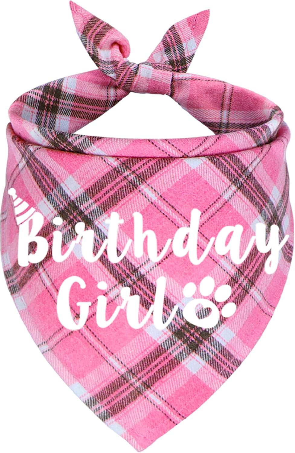 Dog Birthday Bandana, Multi Sizes Birthday Bandana for Dogs Dog Birthday Girl Bandana for Small Dogs Pets (Pink, Small)