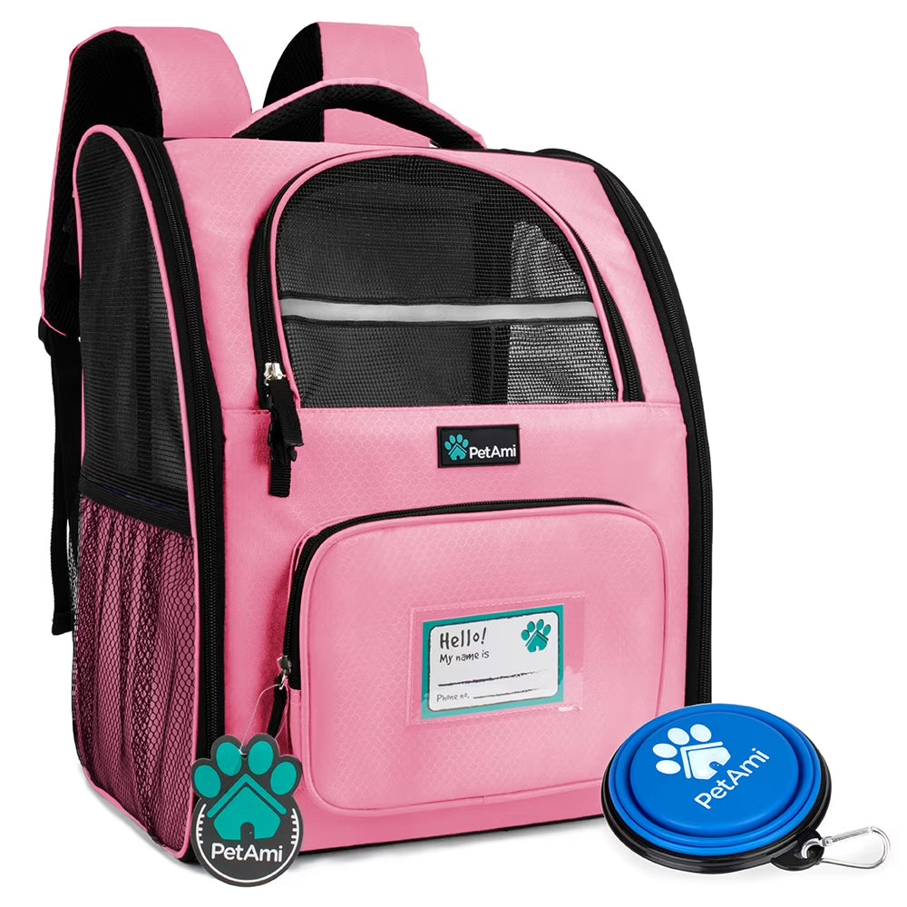 Deluxe Pet Carrier Backpack, Pink