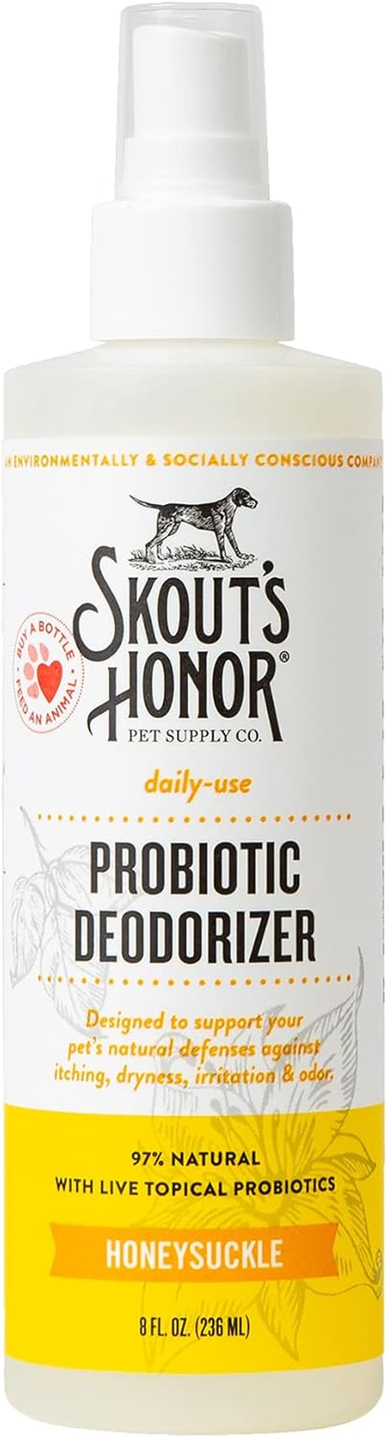 Probiotic Dog Deodorizing Spray - Honeysuckle, 8 Oz