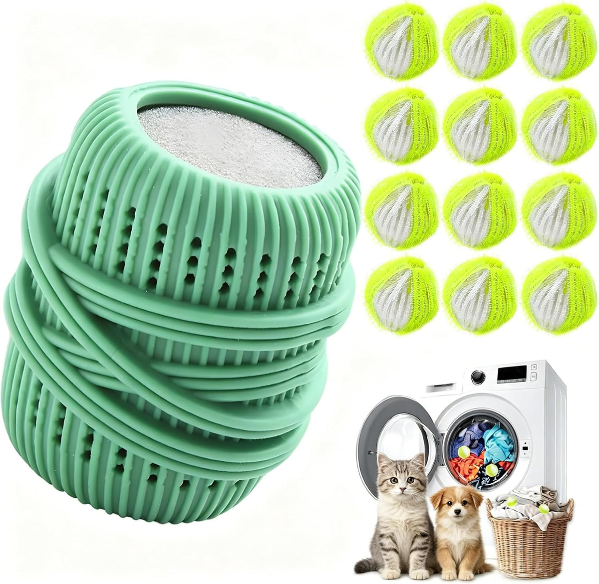 Pet Hair Remover for Laundry, Reusable Dog Cat Hair Catcher, Effective Lint Remover for Washing Machine, Suitable for Clothes, Bedding